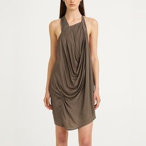 Helmut Lang gathered 100% silk dress Y2K NWOT